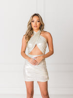 Shiny Bodycon Mini Dress